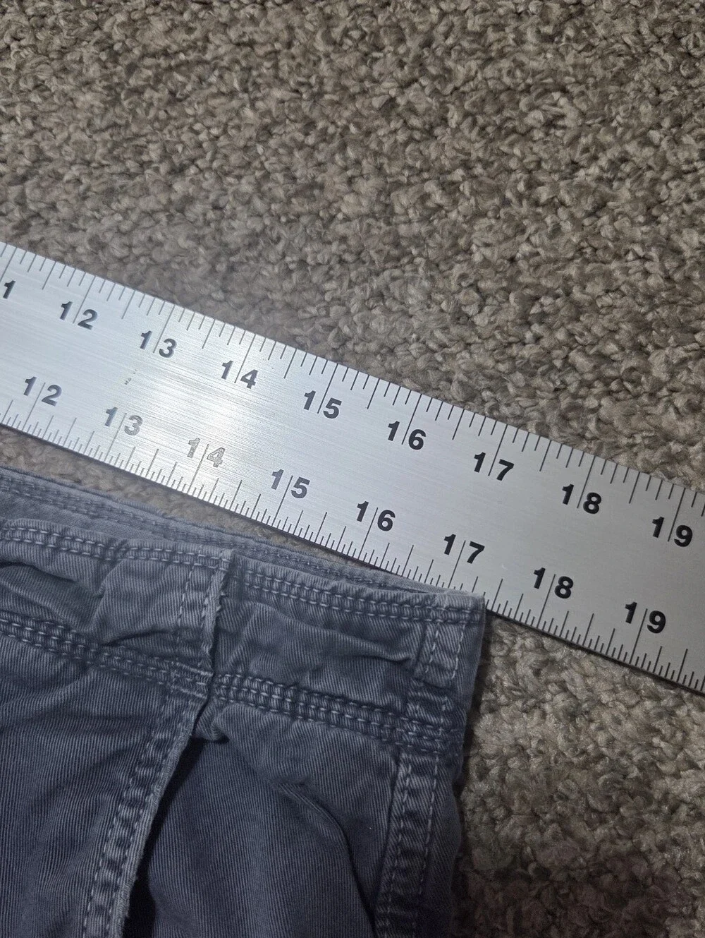 Y2K American Eagle Men's Classic Cargo Shorts Gray/Blue Size 34